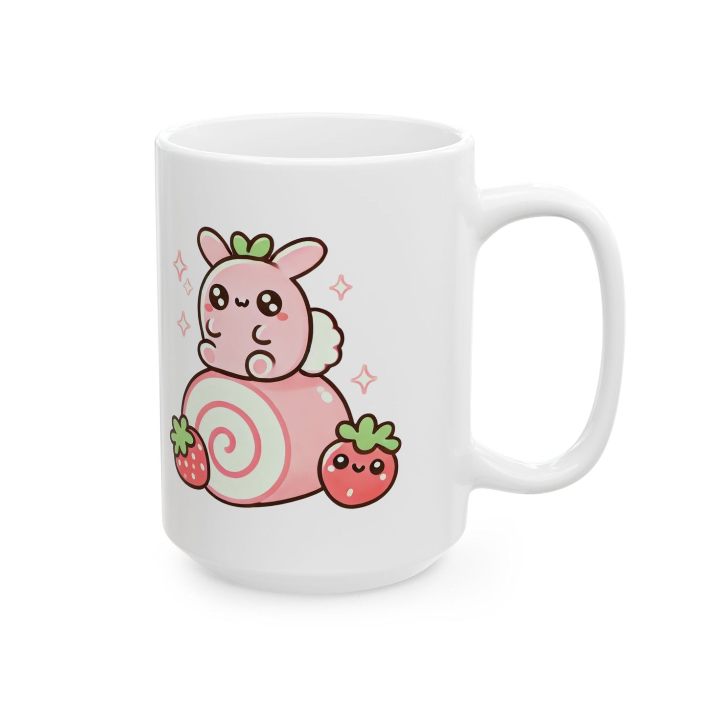 Cake Roll Bunny-Ceramic Mug, (11oz, 15oz)