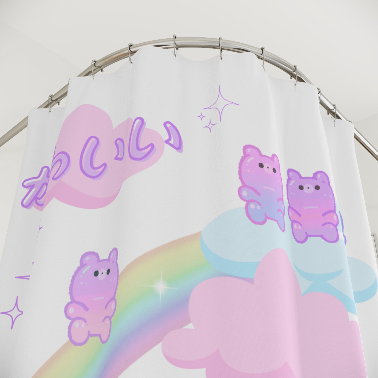 Happy Cloud Bears Design - Shower Curtain