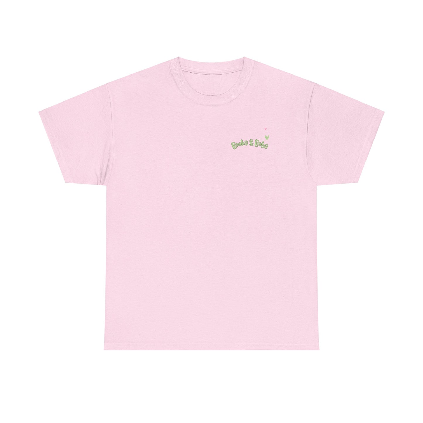 Books and Boba Kawaii Cat Design Unisex Tee