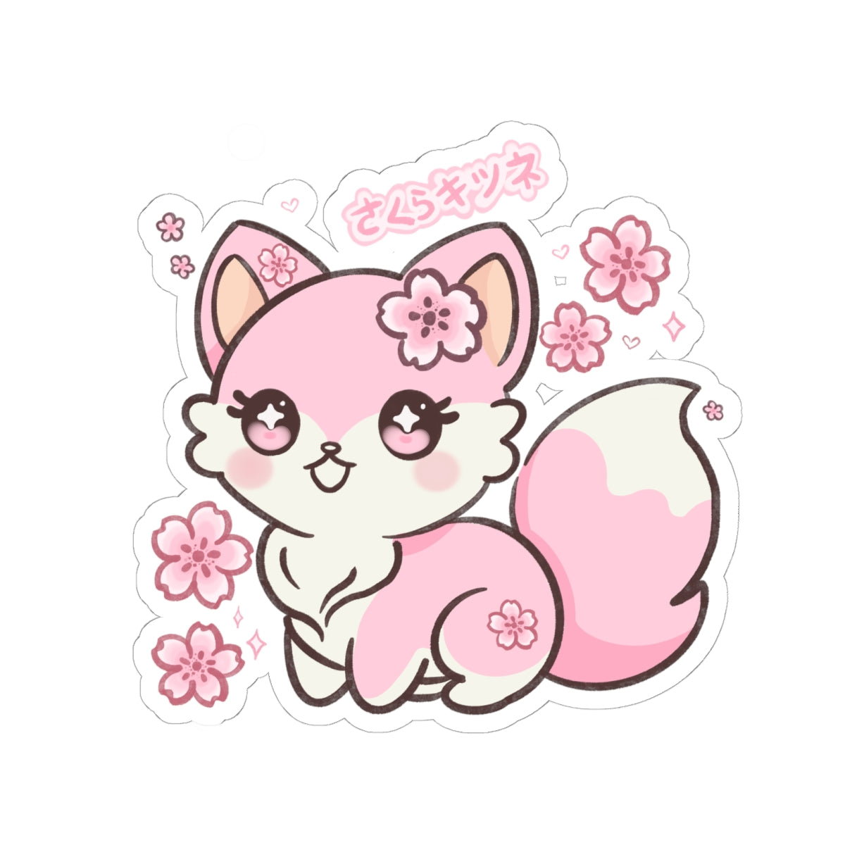 Sakura Fox Stickers