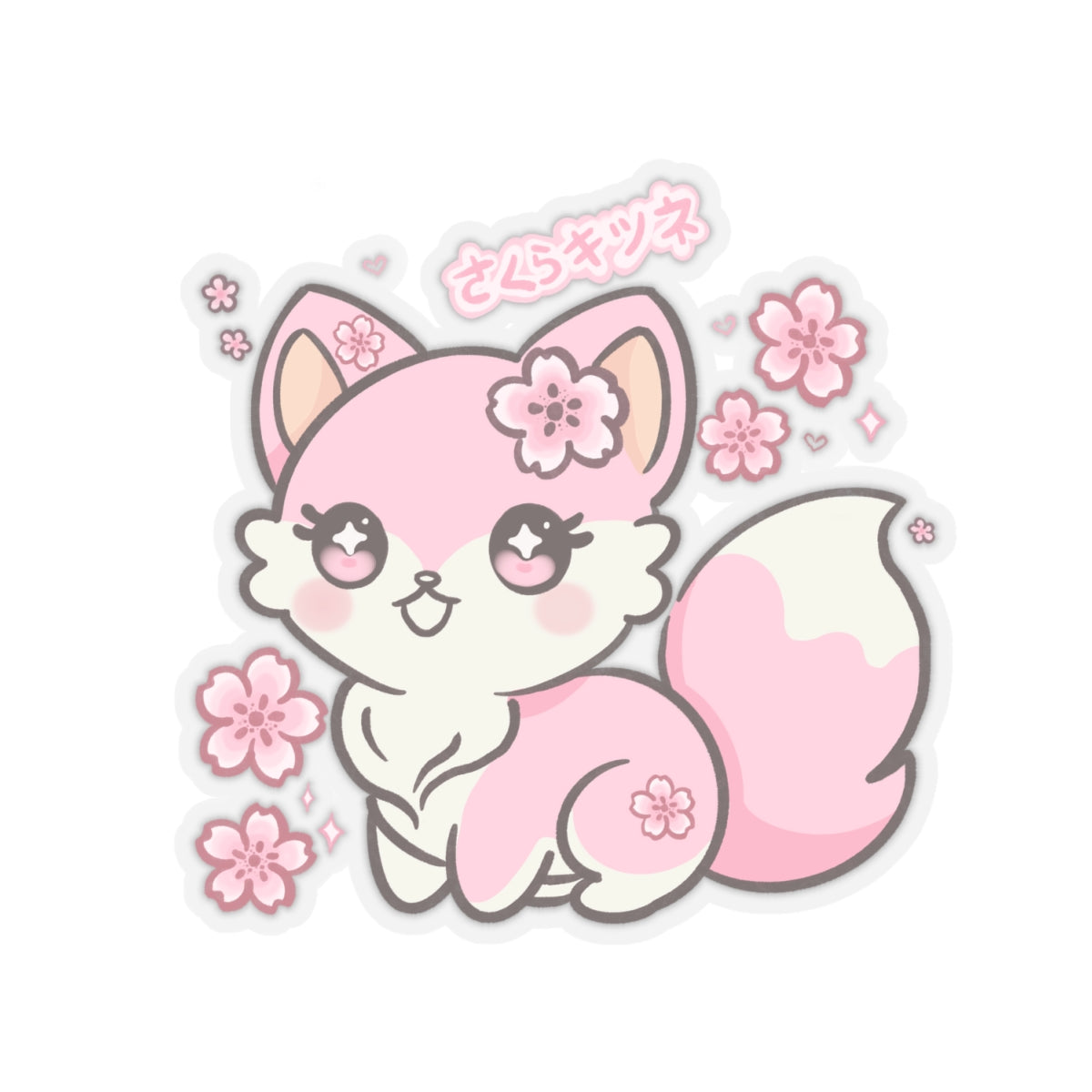 Sakura Fox Stickers