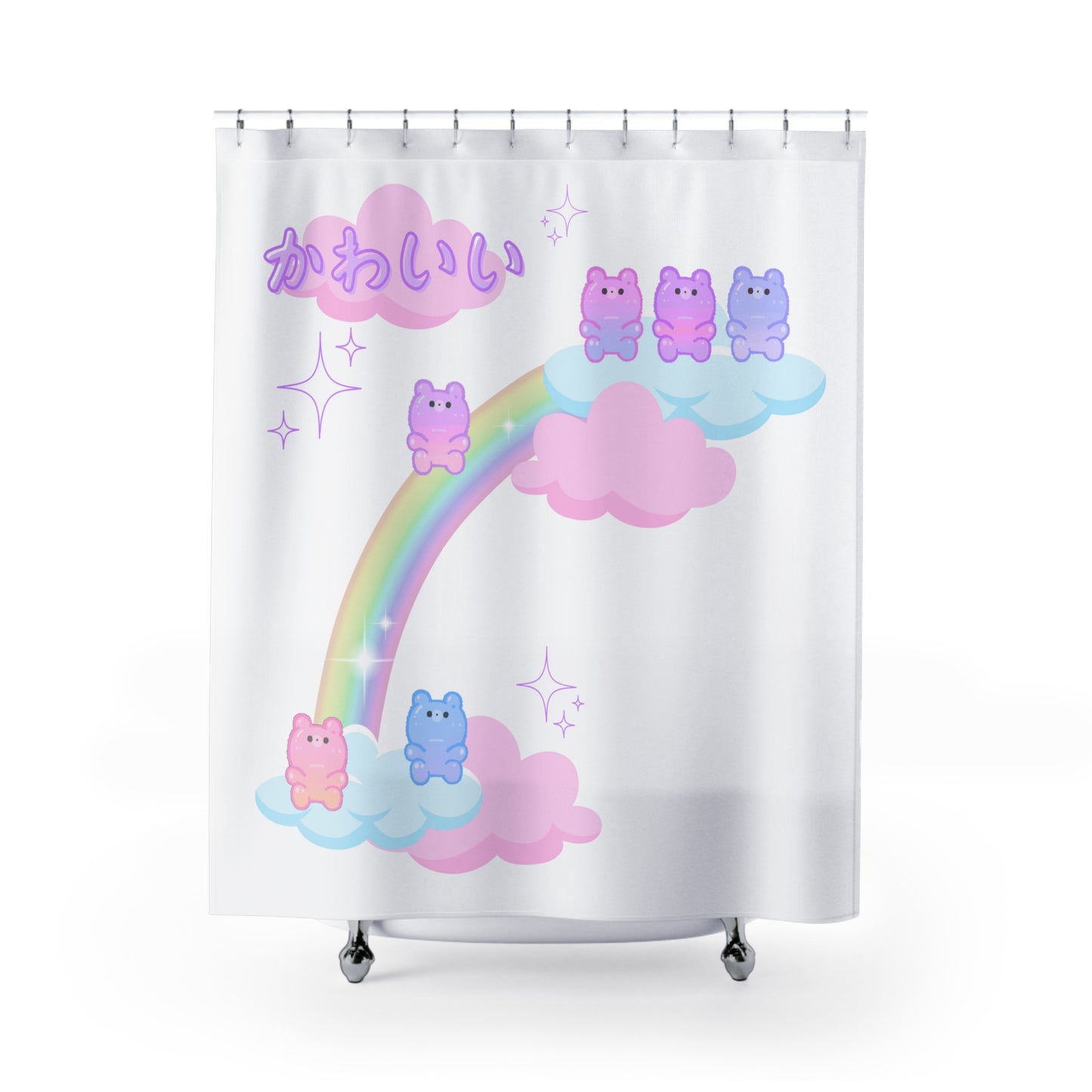 Happy Cloud Bears Design - Shower Curtain