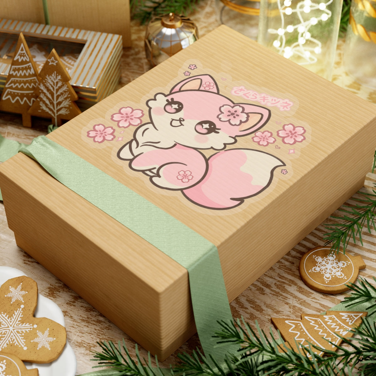 Sakura Fox Stickers