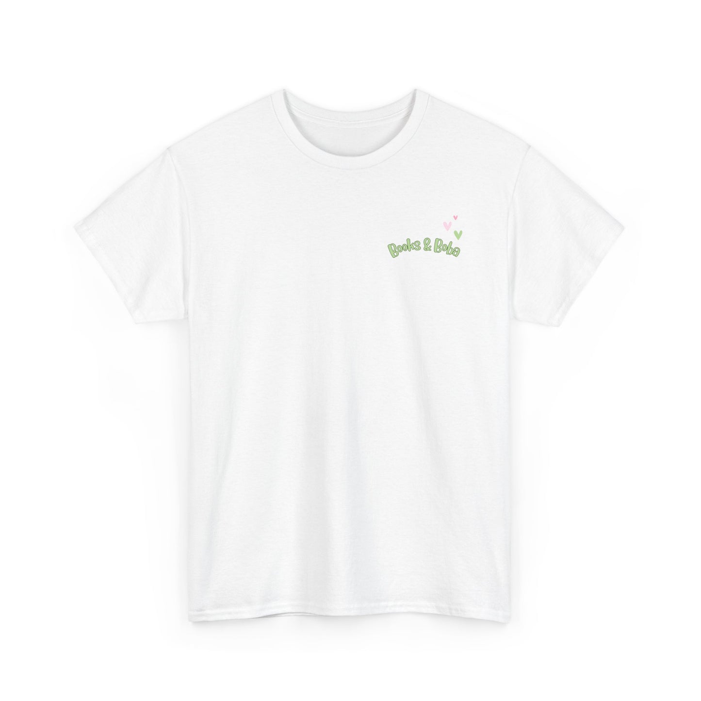 Books and Boba Kawaii Cat Design Unisex Tee