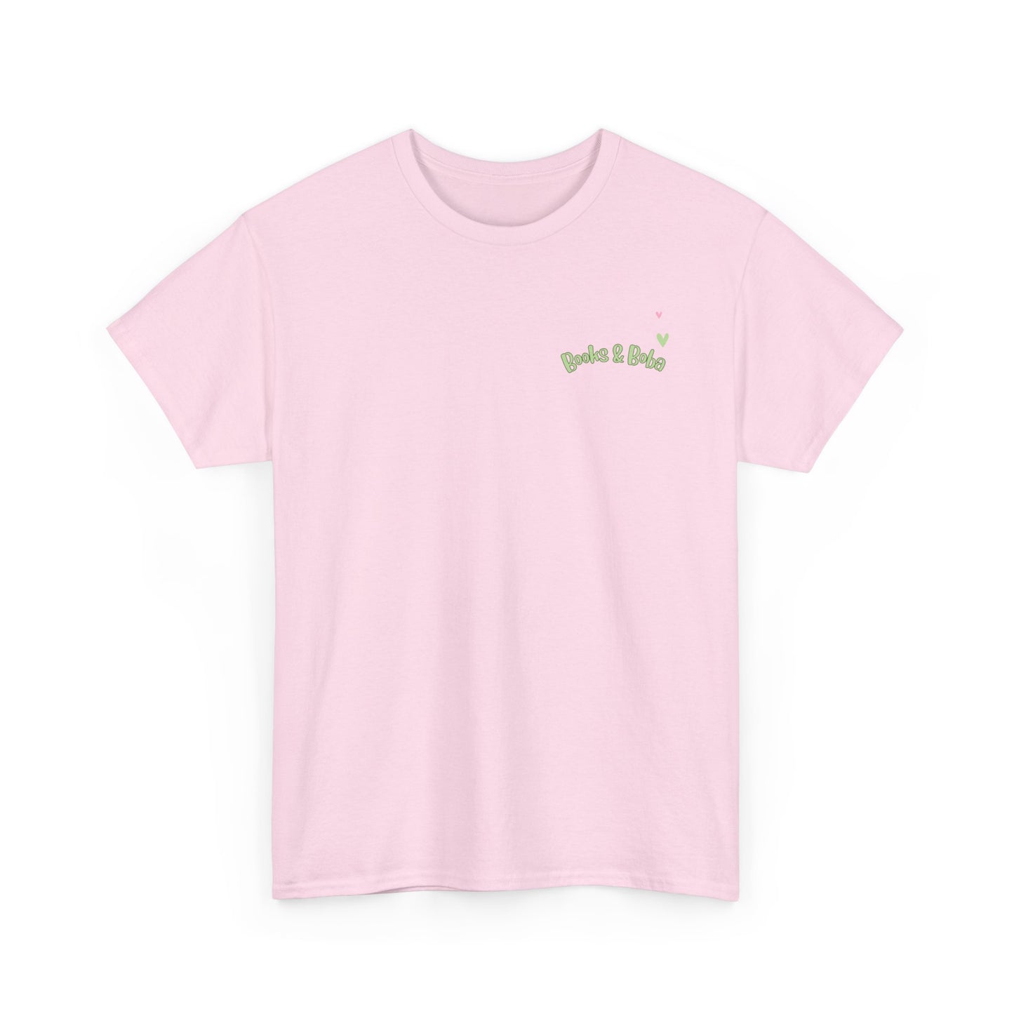 Books and Boba Kawaii Cat Design Unisex Tee