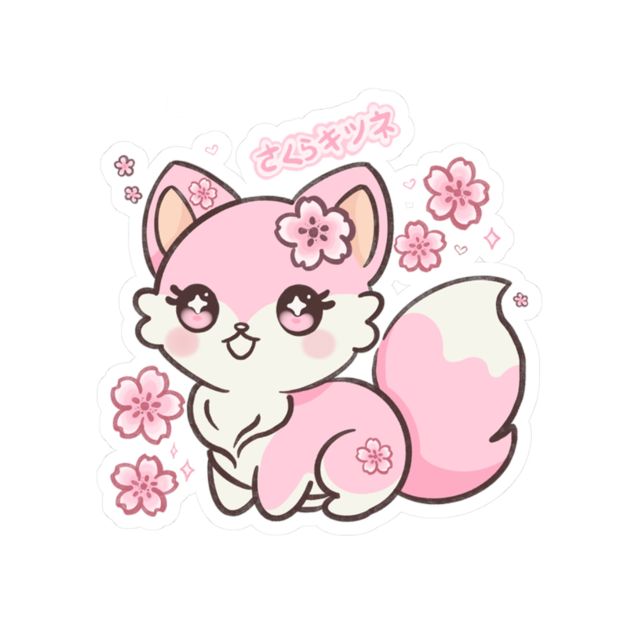 Sakura Fox Stickers
